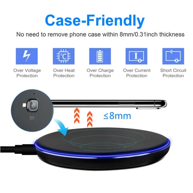 Wireless Charger Qi Certified – Ultra Slim 5W Charging Pad 3 Wireless Charger Qi Certified – Ultra Slim 5W Charging Pad - Image 3