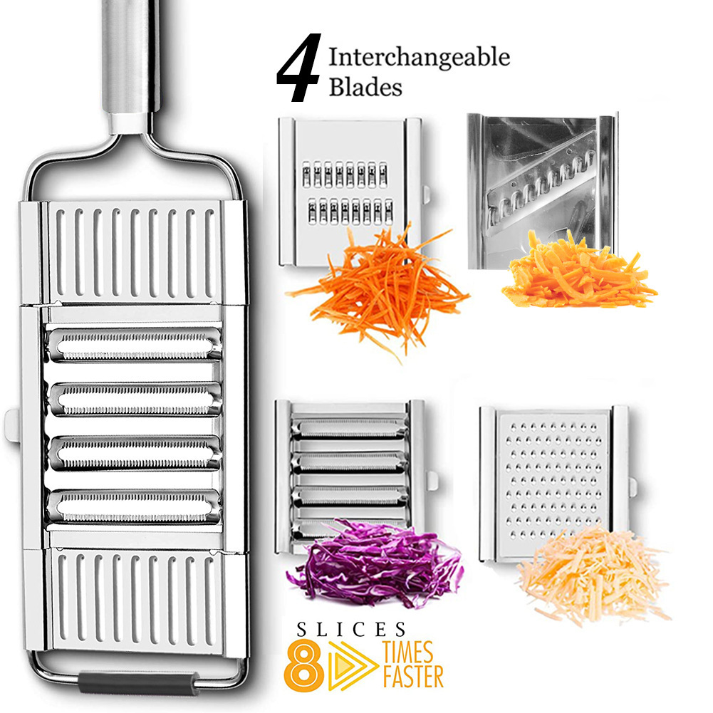 Stainless Steel Grater, Vegetable And Fruit Slicer, Peeler 6 Stainless Steel Grater, Vegetable And Fruit Slicer, Peeler - Image 6